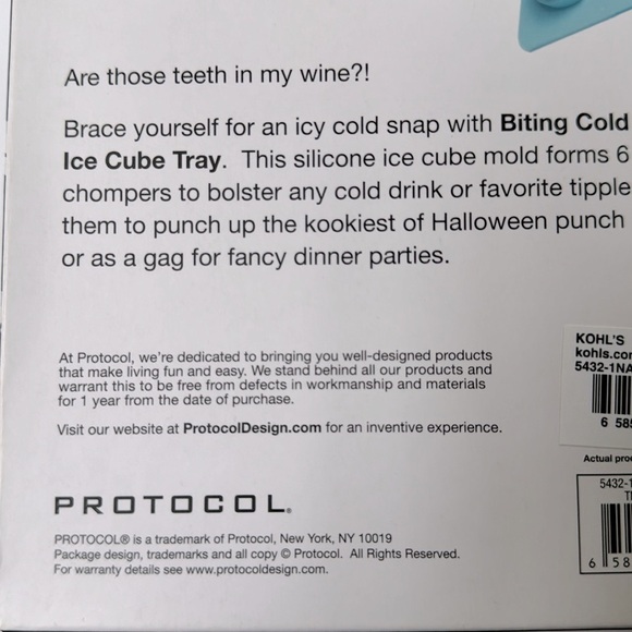 Protocol Biting Cold Teeth Ice Cube Tray NWT - Picture 12 of 15